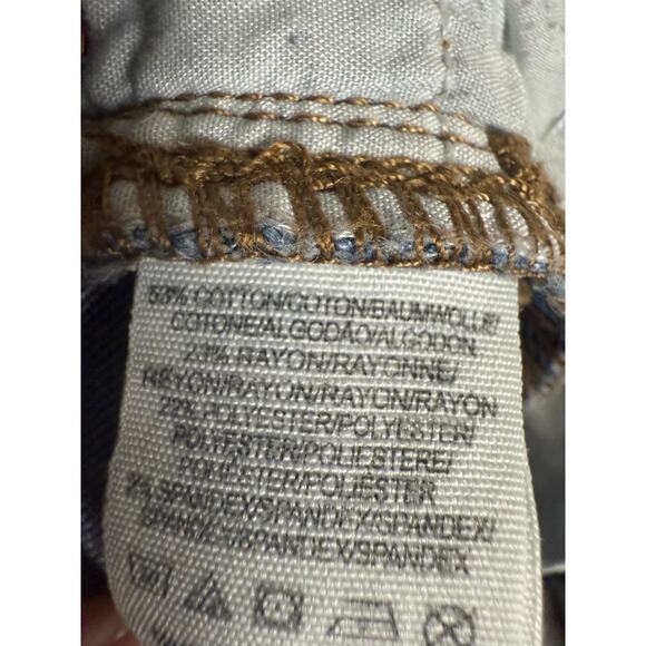 Free People Low Rise Stretch Denim Blue Light Wash Skinny Jeans Size 25 - Picture 7 of 7